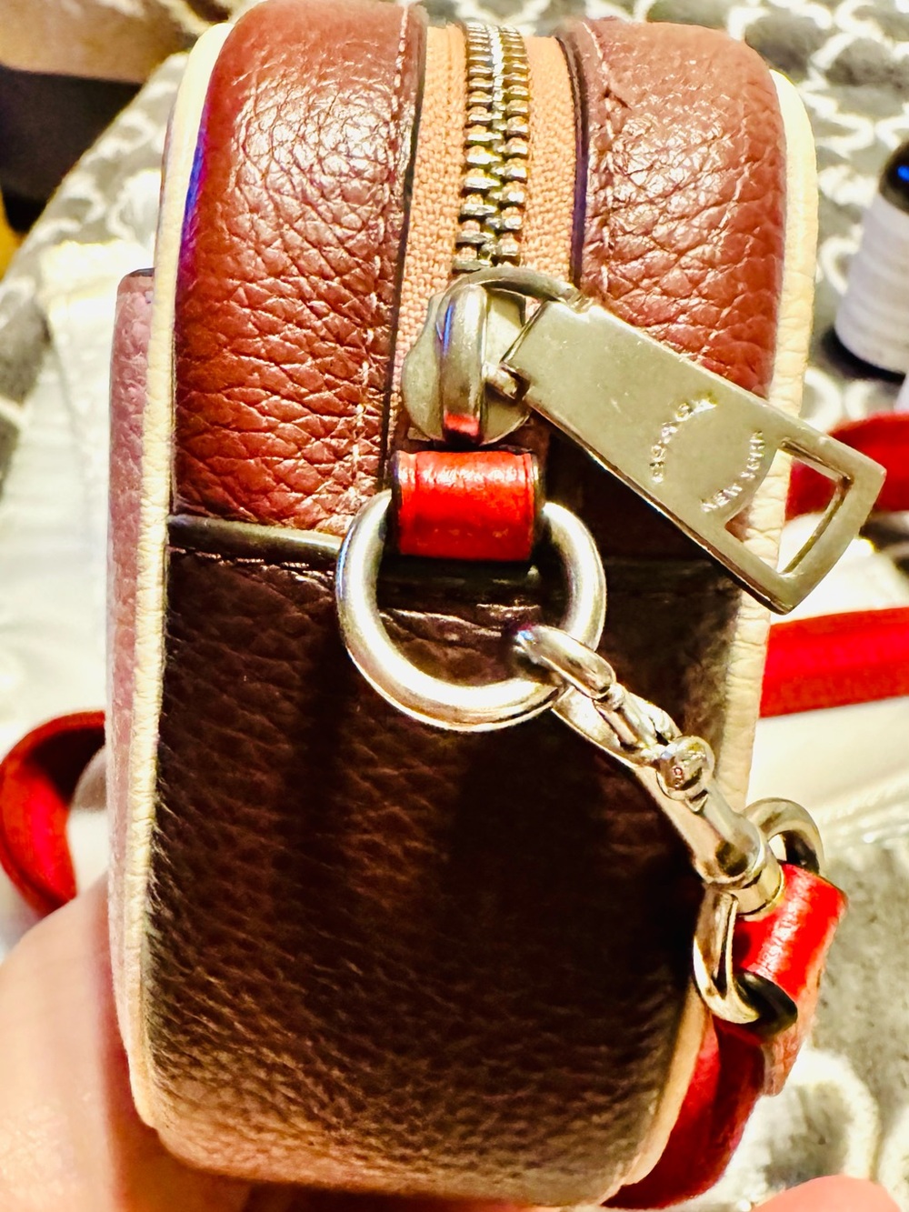 Coach Jamie Camera Bag Colorblock Pebbled Leather 2022 Coach Skiier Stamp EUC - Picture 10 of 16
